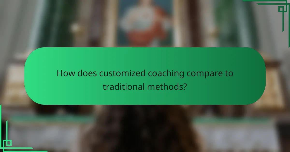 How does customized coaching compare to traditional methods?