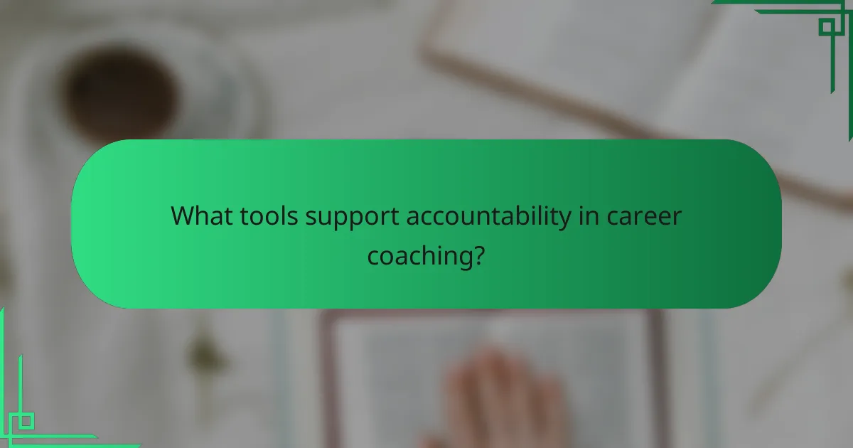 What tools support accountability in career coaching?